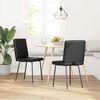 vidaXL Dining Chair Set of 2 Black