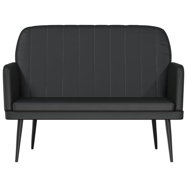 vidaXL Bench Black Faux Leather Standard Durable Bench Rectangular