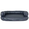 vidaXL Dog Bed Dark Blue Faux Leather Dog Bed Rectangular Modern