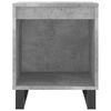 vidaXL Bedside Cabinet Set of 2 Concrete Grey Engineered Wood, Metal