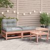 vidaXL Patio Sofa Armless with Cushions and Footstools