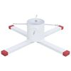 vidaXL Christmas Tree Stand White and Red Metal and Plastic Medium