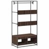 vidaXL Wardrobe Brown Oak Engineered wood, metal 35.4 x 19.7 x 70.9 in