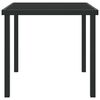 vidaXL Garden Table Black 80 x 80 x 73 cm Solid Teak wood