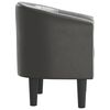 vidaXL Tub Chair Gray Faux Leather