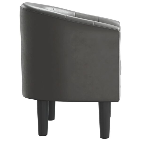 vidaXL Tub Chair Gray Faux Leather