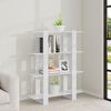 vidaXL Book Cabinet High gloss white Engineered wood Medium Book Cabinet