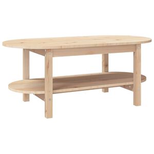 vidaXL Coffee Table Natural Wood Solid Pine Wood Medium Coffee Table