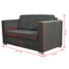 vidaXL Sofa Dark grey Polyester fabric and wood frame