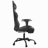 vidaXL Gaming Chair Black and Grey Faux leather Adjustable