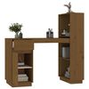 vidaXL Desk Honey Brown Solid Pine Wood Medium Desk Rectangular