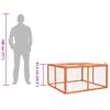 vidaXL Rabbit Hutch Orange Solid Firwood, Steel Wire Medium Durable