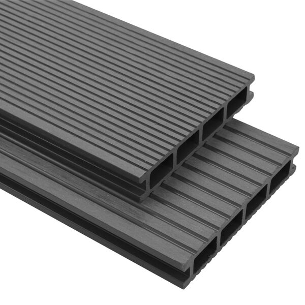 vidaXL WPC Decking Boards with Accessories 49.2 '&sup2; 13.1 ' Grey (6x43616)