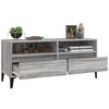 vidaXL TV Cabinet Gray sonoma Engineered wood, metal Medium TV Cabinet