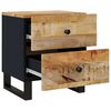 vidaXL Bedside Cabinet Black Solid mango wood Medium Bedside Cabinet