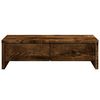 vidaXL Monitor Stand with Drawers Smoked Oak 19.7x10.6x5.9" Engineered Wood