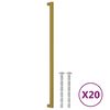 vidaXL Cabinet Handle Set of 20 Gold Stainless Steel Standard Durable