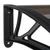 vidaXL Door Canopy Black Polycarbonate 118.1 x 29.5 in Durable