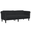 vidaXL Sofa Set Black Velvet, plywood, solid wood Large Durable