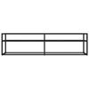 vidaXL TV Cabinet Black Tempered Glass 63.0 x 15.9 x 15.9 in TV Cabinet