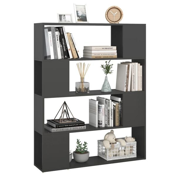 vidaXL Book Cabinet Room Divider Grey Engineered wood Medium