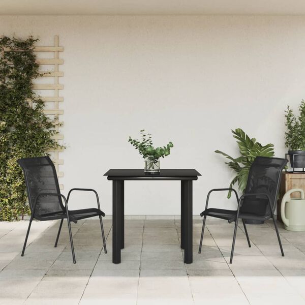 vidaXL Garden Dining Set Black, Anthracite
