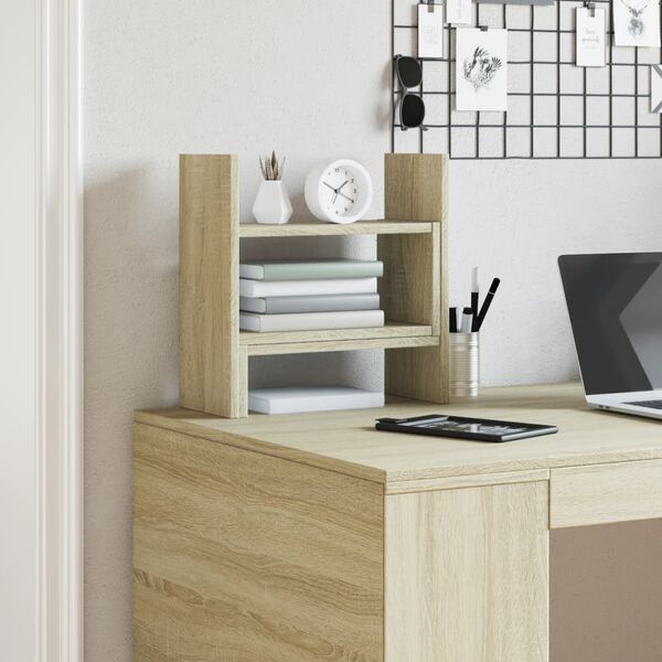 vidaXL Desk Organiser Sonoma Oak 15.2x6.7x15.4" Engineered wood