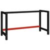 vidaXL Metal Frame Black Metal Large Durable Metal Frame Rectangular