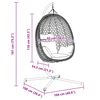 vidaXL Hanging Egg Chair Manual Anthracite and Gray 104 x 100 x 191 cm