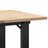 vidaXL Coffee Table O-Frame 31.5"x19.7"x15.7" Solid Wood Pine and Steel