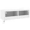 vidaXL TV Wall Cabinet White Engineered wood Medium TV Wall Cabinet