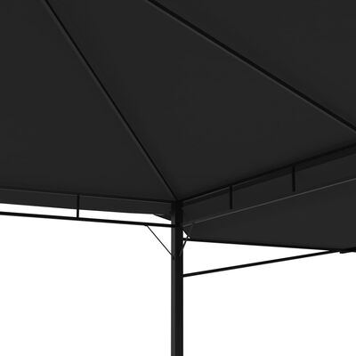vidaXL Gazebo with Double Extending Roofs 9.8'x9.8'x9' Anthracite 180g/m²