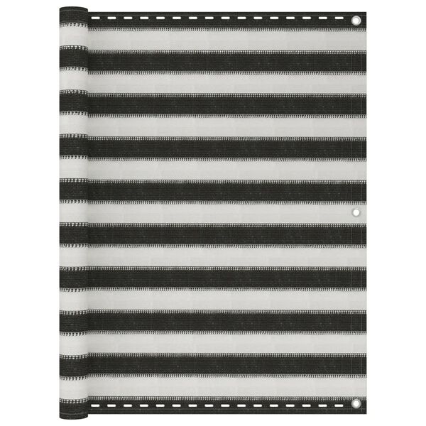 vidaXL Balcony Screen HDPE 47.2x157.5" Anthracite and White