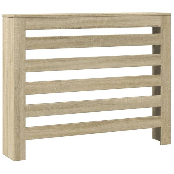 vidaXL Radiator Cover Sonoma Oak 40.9x7.9x32.3" Engineered Wood