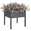 vidaXL Garden Planter Grey Solid Pinewood Large Durable Garden Planter