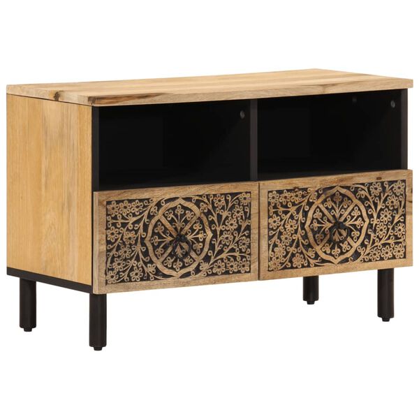 vidaXL TV Cabinet Natural wood Solid mango wood Small TV Cabinet