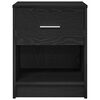 vidaXL Bedside Cabinet Set of 2 Black Engineered wood Standard