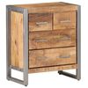 vidaXL Sideboard Natural wood, grey Rough mango wood, iron