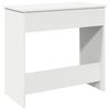 vidaXL Desk White Engineered wood Medium Computer Desk Rectangular