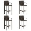 vidaXL Garden Bar Set Brown PE rattan Medium Garden Bar Set