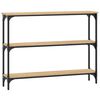 vidaXL Console Table Sonoma Oak Engineered wood Narrow Adjustable Feet