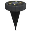 vidaXL Solar Ground Light Set of 4 Black ABS plastic and PP plastic