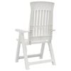 vidaXL Garden Reclining Chair Set of 2 White Polypropylene (PP) Medium