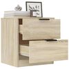 vidaXL Bedside Cabinet Set of 2 Sonoma oak Engineered wood Medium