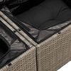 vidaXL Garden Sofa Set Grey PE rattan Large Adjustable Feet