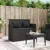vidaXL Garden Bench Black
