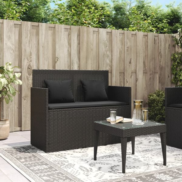 vidaXL Garden Bench Black