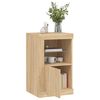 vidaXL Side Cabinet Set of 2 Sonoma oak Engineered wood, glass Medium