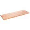vidaXL Wall Shelf Light brown Solid oak wood 31.5 x 11.8 x 0.8 in