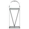vidaXL Log Holder Silver 15.7"x17.7"x39.4" Galvanized Steel